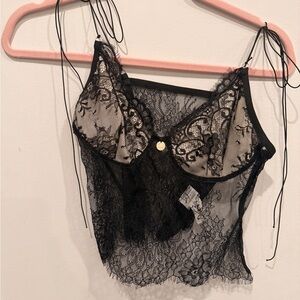 Elegant Black Lace Top